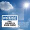 Signmission Fire Sprinkler Riser Inside OSHA Notice Sign, Vinyl Decal, 10in W x 7in L, 2PK OS-2PACK-NS-D-710-L-12677 - alternate 2